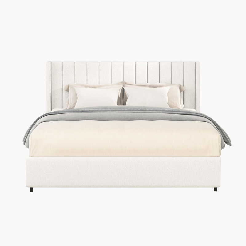 Latitude Run® Lantin Boucle Storage Bed with 4 Patent